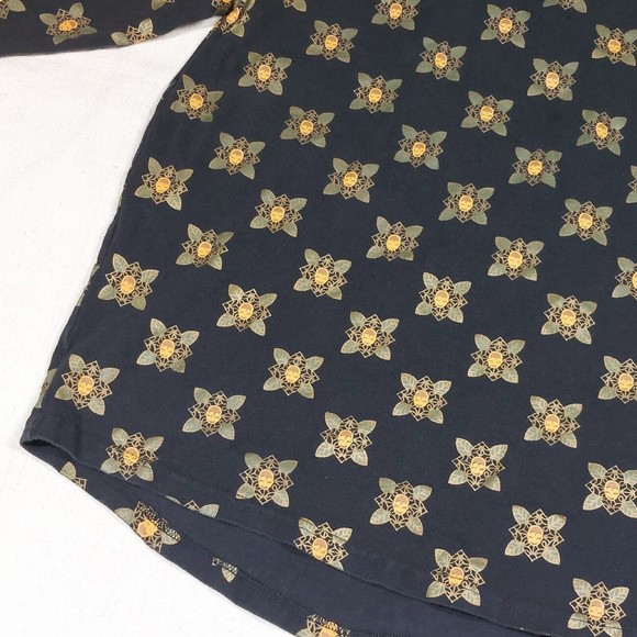 Reason Shirt Size 3XL Long Sleeve Polo Embroidered Rose Skull Snap Button - Picture 9 of 16